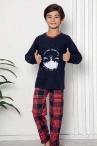 LAP 20021 piżama dziewczęcz chłopieca piżama świateczna hurt wólka hurtownia piżam piżamy świateczne dla dzieci duman