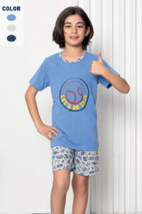 CHR 12262 niebieska piżama chłopieca piżama hurt wólka hurtownia piżam dla dzieci producent piżam