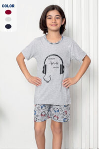 CHR 12263 szara piżama chłopieca piżama hurt wólka hurtownia piżam dla dzieci producent piżam