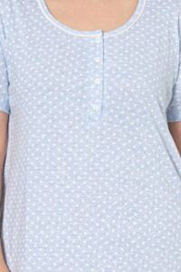 CHR 6310 niebieski tanie koszule nocne duże rozmiary hurtownia bielizny wólka producent koszul nocnych koszule nocne plus size