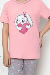 CHR 12268 róż piżama dziewczęca piżama hurt wólka hurtownia piżam dla dzieci producent