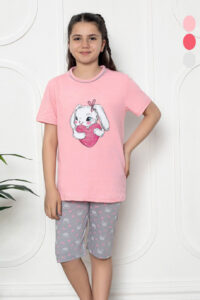 CHR 12268 róż piżama dziewczęca piżama hurt wólka hurtownia piżam dla dzieci producent piżam